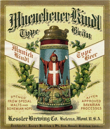 Kessler Muenchener Kindl Beer Label